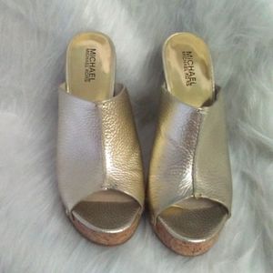 NWOT Michael Kors cork wedges size 8 1/2